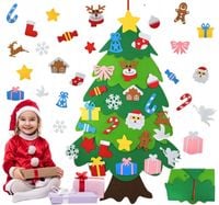 CHOINKA Z FILCU BOŻE NARODZENIE Z OZDOBAMI 26 SZT NA RZEPY BOŻE NARODZENIE