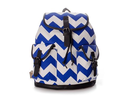 Plecak Vintage zigzag niebieski na Arena.pl