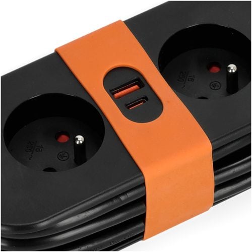 przedłużacz flowflexer orange b 2gn+usb/1,4m/zu/1,5mm czarny kobi na Arena.pl
