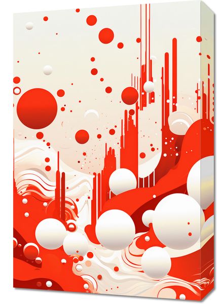 Obraz 40x60cm Krwiście Czerwone Wibracje zdjęcie 1