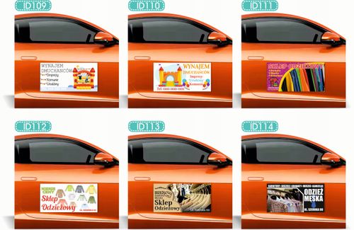 Magnes na samochód reklama magnetyczna 60x30 cm pomoc drogowa LAWETA na Arena.pl