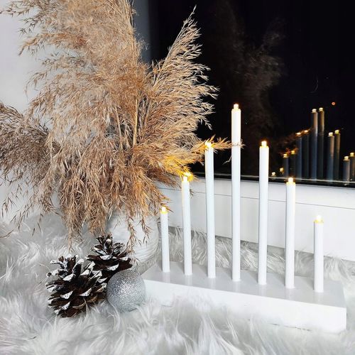 ŚWIECZNIK ADWENTOWY ŚWIĄTECZNY ŚWIECE DEKORACJA 7 led ŚWIĘTA LAMPKI na Arena.pl