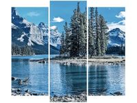 90 80CM OBRAZ T3 ELEM JEZIORO MALIGNE ZIMĄ DRUK ŚCIENNY