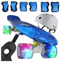 Deskorolka Allvo Deskorolka Fiszka + kask + ochraniacze niebieski