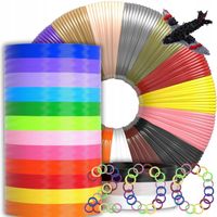 WKŁAD DO DŁUGOPISU 3D FILAMENT 200M PLA 40 KOLORÓW MIX ZESTAW BEZPIECZNY