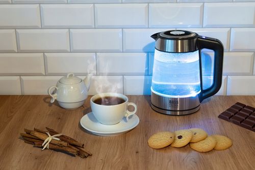 CZAJNIK ELEKTRYCZNY 1,7L 2200W REG TEMP 40-100°C SZKLANY BEZPRZEWODOWY na Arena.pl