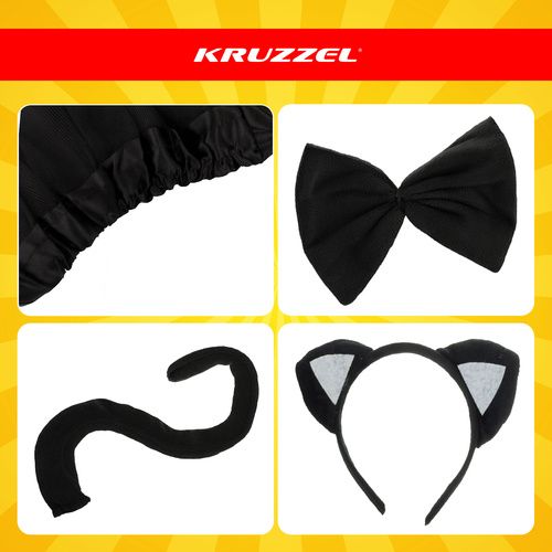 Strój Kotka - Czarny 4El. Kruzzel 26518 zdjęcie 6