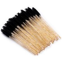 Szczoteczka do Rzęs Brokatowa Czarna 50 sztuk