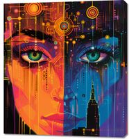 Obraz 90x100cm Cyfrowa Psyche
