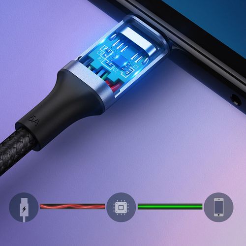 Kabel przewód USB-C Power Delivery 100W Quick Charge FCP 5A 3m szary na Arena.pl