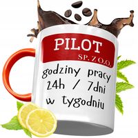 Kubek Pomarańczowy Dla Pilota Prezent Z Nadrukiem Ze Zdjęciem