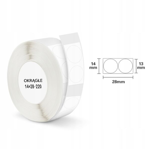 NIIMBOT Etykiety Naklejki 13mm 440szt OKRĄGŁE zdjęcie 2