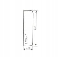szyba przednia boczna ciągnika C-360 kabina Kunów blaszanka czterdziestka