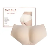 bye bra padded panties m nude - majtki modelujące niski stan beżowe