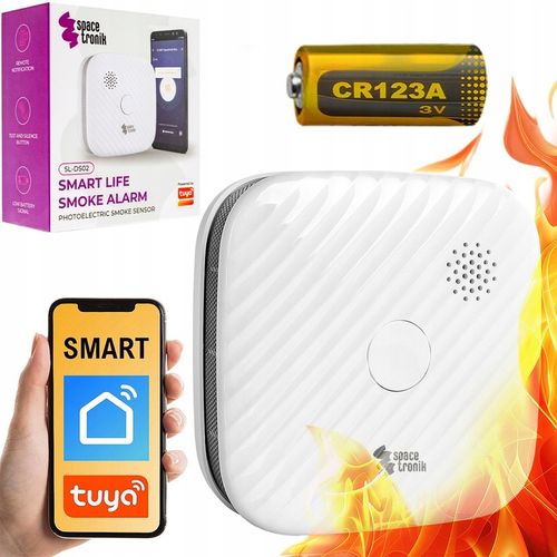 Czujnik Dymu Pożaru Ognia BEZPRZEWODOWY TUYA SMART WiFi detektor na Arena.pl