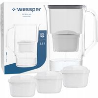 Dzbanek filtrujący Wessper D1 SOLID 2,8l + Filtr wody Wessper aquamax 4szt.