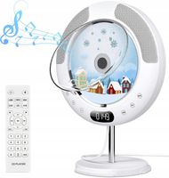 WALL MOUNTED Przenośny odtwarzacz CD Bluetooth HiFi z pilotem Biały HIT !