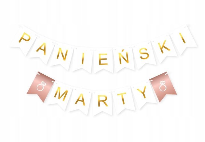 Baner PANIEŃSKI + IMIĘ rose gold zdjęcie 1