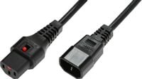 MicroConnect Powercord C13 IEC Lock - C14