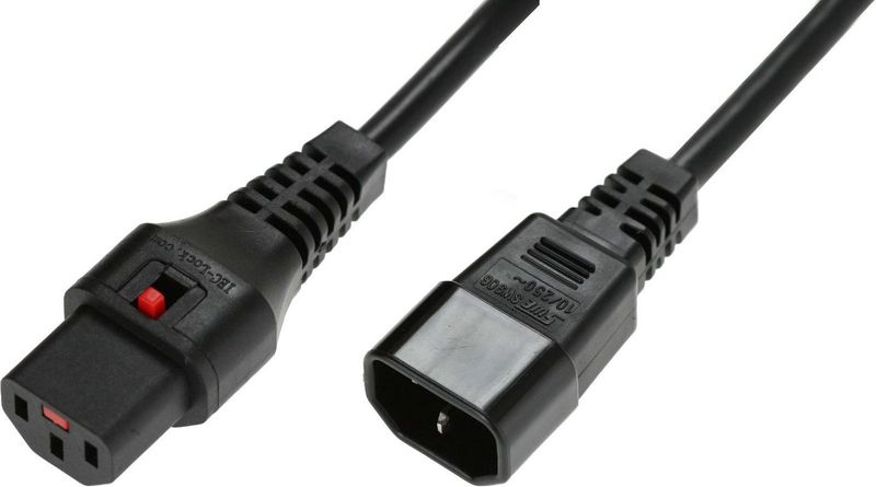 MicroConnect Powercord C13 IEC Lock - C14 zdjęcie 1