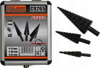 RICHMANN ZESTAW WIERTŁA STOPNIOWE STOŻKOWE HSS DO METALU 4-32mm 3sztuk