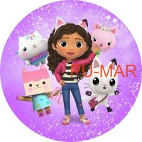 Opłatek na tort Urodziny GABI KOCI DOMEK Postać Tekst Gratis