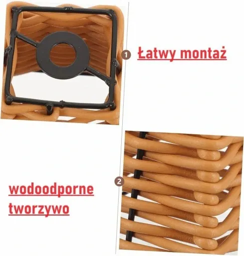 lampa solarna GIRLANDA 10ciepych LED dekoracja taras balkon koszyczek P-725 zdjęcie 7