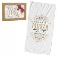 Duży RĘCZNIK plażowy z nadrukiem imienia 70x140