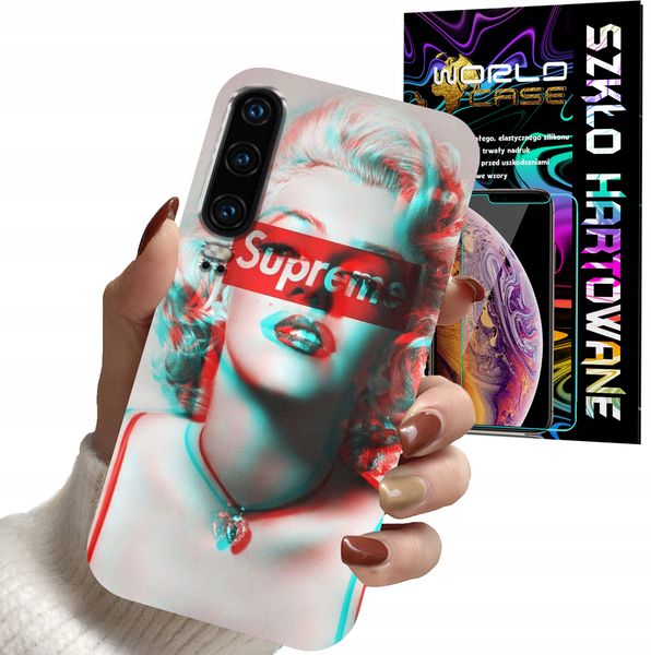 ETUI DO SAMSUNG A70 - Monroe MODNE KOBIECE WZORY + SZKŁO zdjęcie 1