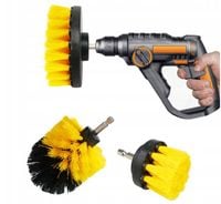 SZCZOTKI SPRZĄTAJĄCE NA WIERTARKĘ WKRĘTARKĘ 3szt