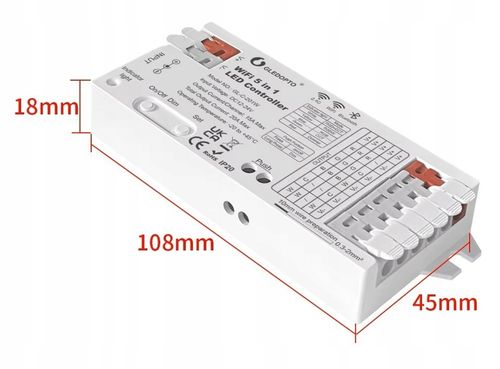Kontroler do Taśm i Pasków LED 5 w 1 WiFi 12V-24V DC HUE TUYA Smart Life na Arena.pl