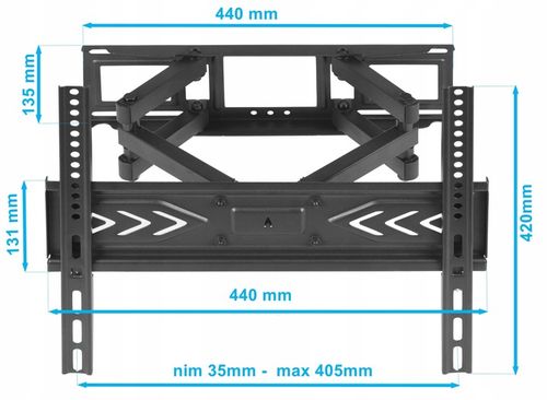 Uniwersalny Uchwyt do Telewizora 25-70 cali Wieszak TV Obrotowy na Arena.pl