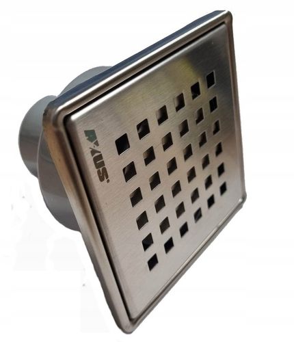 WPUST PODŁOGOWY NIERDZEWNY 10X10 ODEJŚCIE PIONOWE FI50 ANTYZAPACH INOX RAMA na Arena.pl