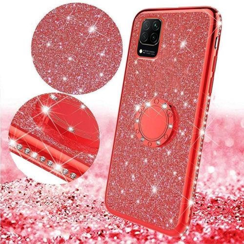 Etui Huawei Y5P Diamond Ring Brokat Czerwony na Arena.pl
