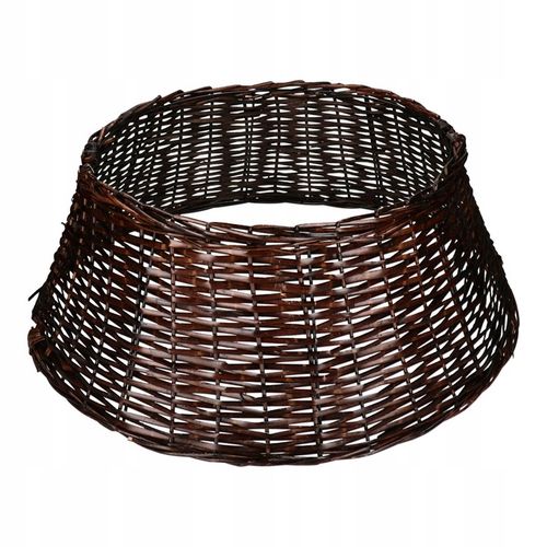 OSŁONA WIKLINOWA POD CHOINKE 70 cm KOSZ WIKLINOWY CIEMNY BRĄZ STOJAKA BOHO na Arena.pl