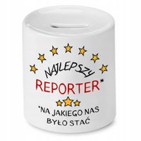 Skarbonka Dla Dziennikarza Najlepszy Reporter Z Nadrukiem Ze Zdjęciem