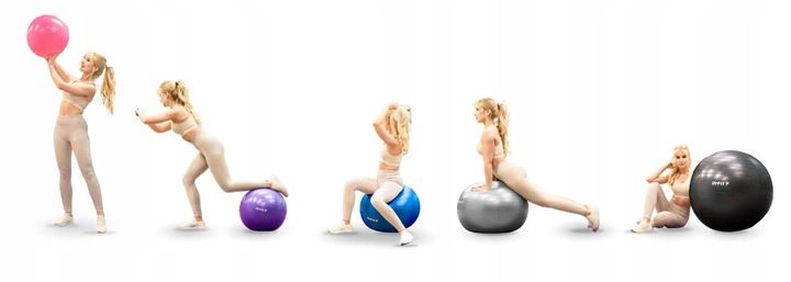 Piłka Gimnastyczna do Ćwiczeń 85 cm Fitness Joga Rehabilitacja DrFit zdjęcie 6