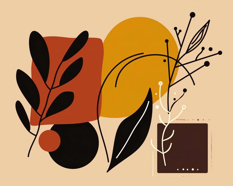 Plakat 50x40cm Ciepłe Kontury zdjęcie 1