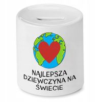 Skarbonka Dla Dziewczyny Najlepsza Na Świecie Z Nadrukiem Ze Zdjęciem