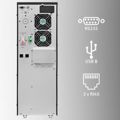 QOLTEC UPS 6KVA 6000W LCD EPO USB ON-LINE POWER FACTOR 1.0 zdjęcie 7