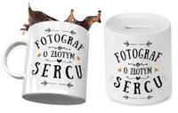 Dla Fotografa Zestaw Kubek + Skarbonka Prezent Z Nadrukiem Ze Zdjęciem