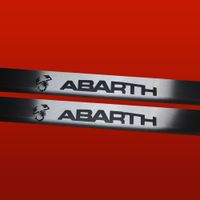 Listwa progowa FIAT 500  ABARTH Stal nierdzewna 304 mat z czarnymi literami