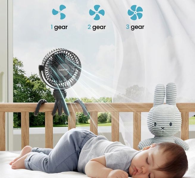 WENTYLATOR PRZENOŚNY WIATRAK BIURKOWY 5200mAh Z ELASTYCZNYM STATYWEM zdjęcie 9