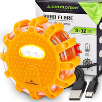 Flara Lampa Ostrzegawcza LED Kogut Dysk Magnes AKUMULATOR USB Wodoodporna