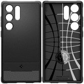 spigen rugged armor galaxy s23 ultra matte black