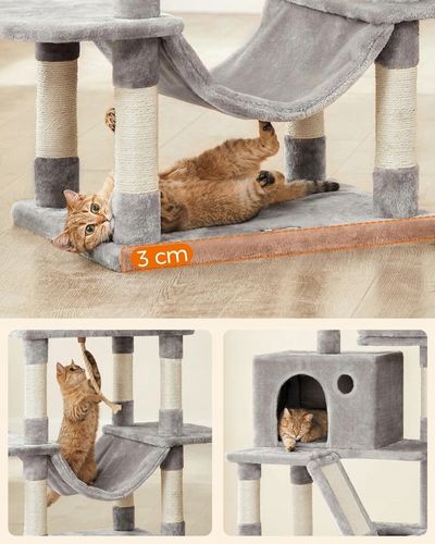 DRAPAK DRZEWO WIEŻA DOMEK DLA KOTA DUŻA 206CM SZARA XXL na Arena.pl