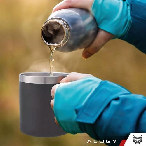 KUBEK TERMICZNY TERMOS GORĄCE NAPOJE DO KAWA HERBATA SZCZELNY ALOGY 420ml na Arena.pl
