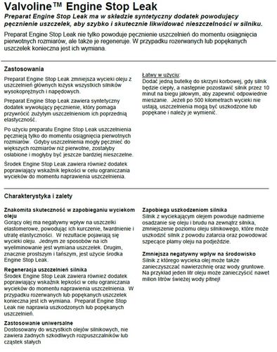 Valvoline Engine Stop Leak 300ml na Arena.pl