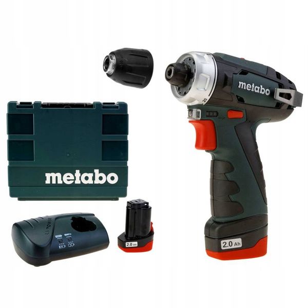 Wiertarka wkrętarka Metabo 12V 2x akumulator 2Ah zdjęcie 8