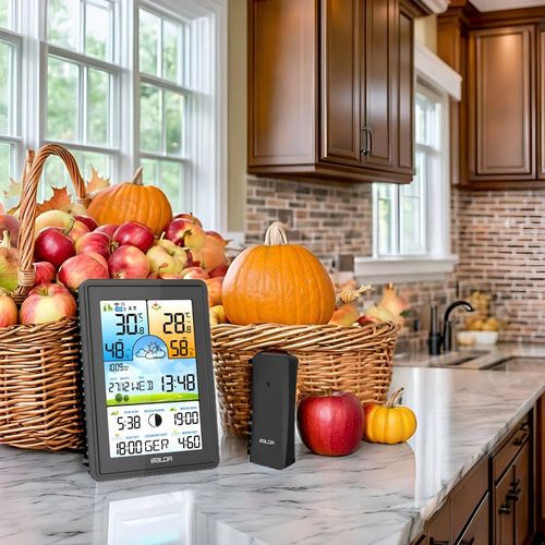 STACJA POGODOWA BALDR BEZPRZEWODOWA BAROMETR TERMOMETR LCD KOLOR na Arena.pl